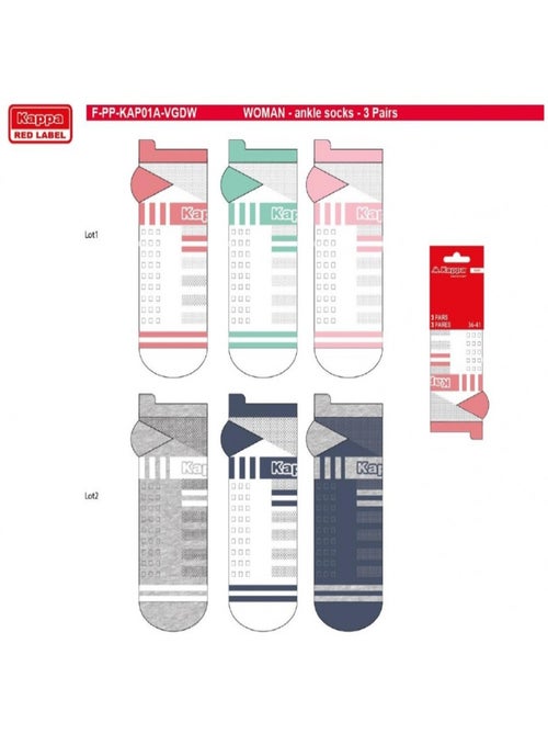 Chaussettes KAPPA SNEAKER - Pack de 6 - Kiabi