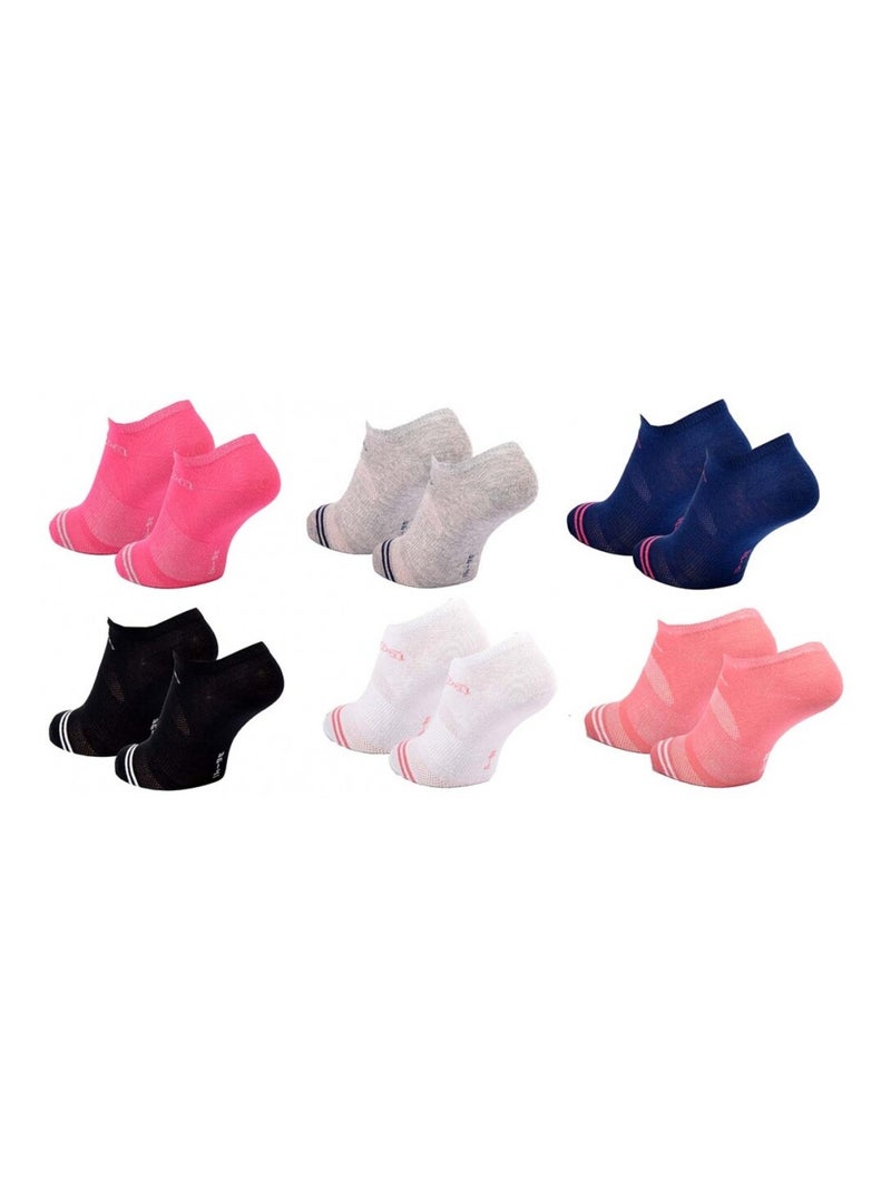 Chaussettes KAPPA SNEAKER - Pack de 6 Rose Noir Blanc Gris - Kiabi