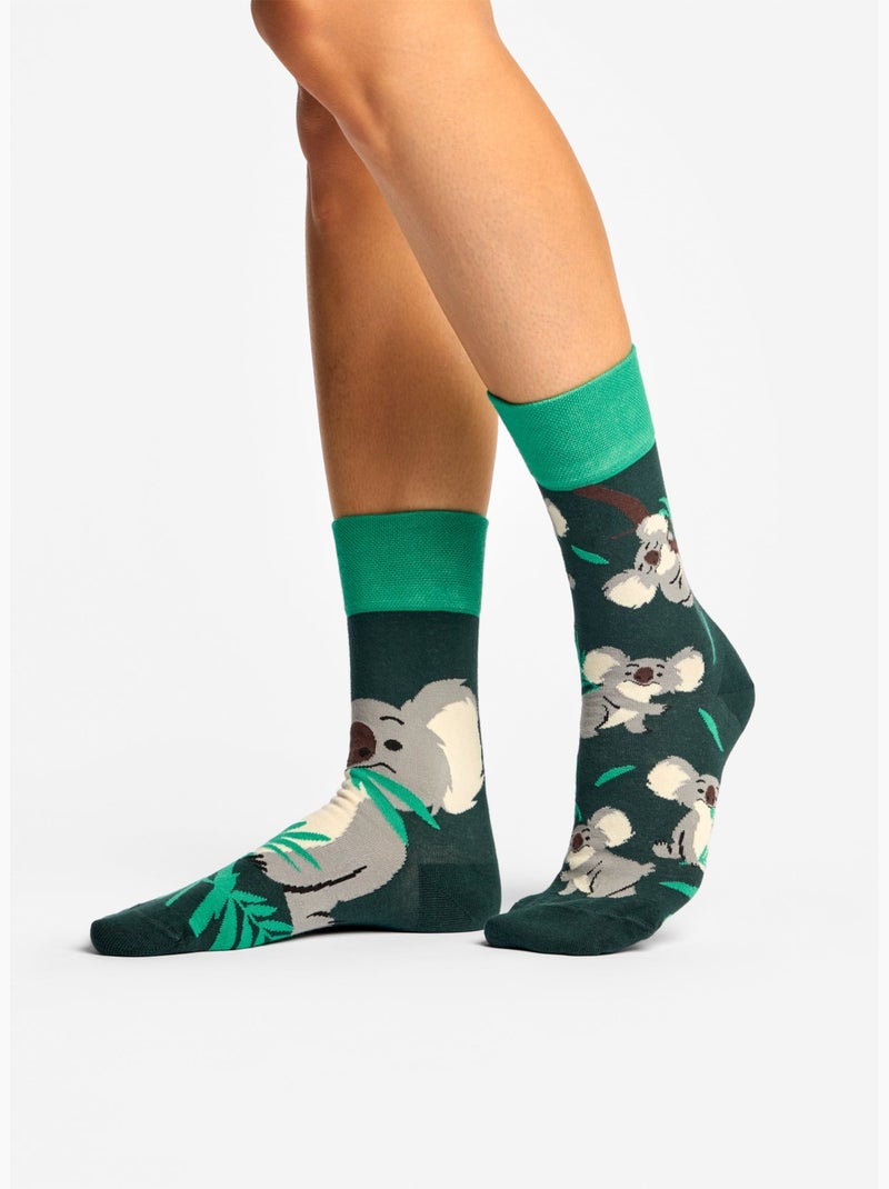 Chaussettes Koala & Feuilles Vert - Kiabi