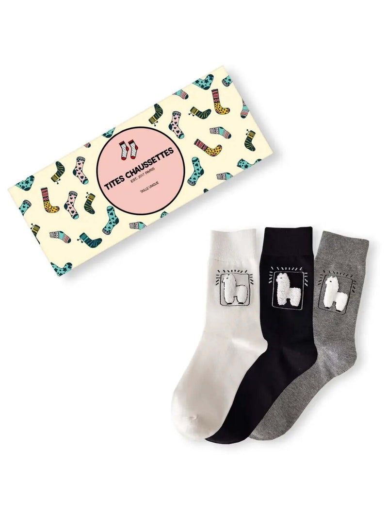 Chaussettes Lama Longue (Lot x3) | Titeschaussettes Multicolore - Kiabi