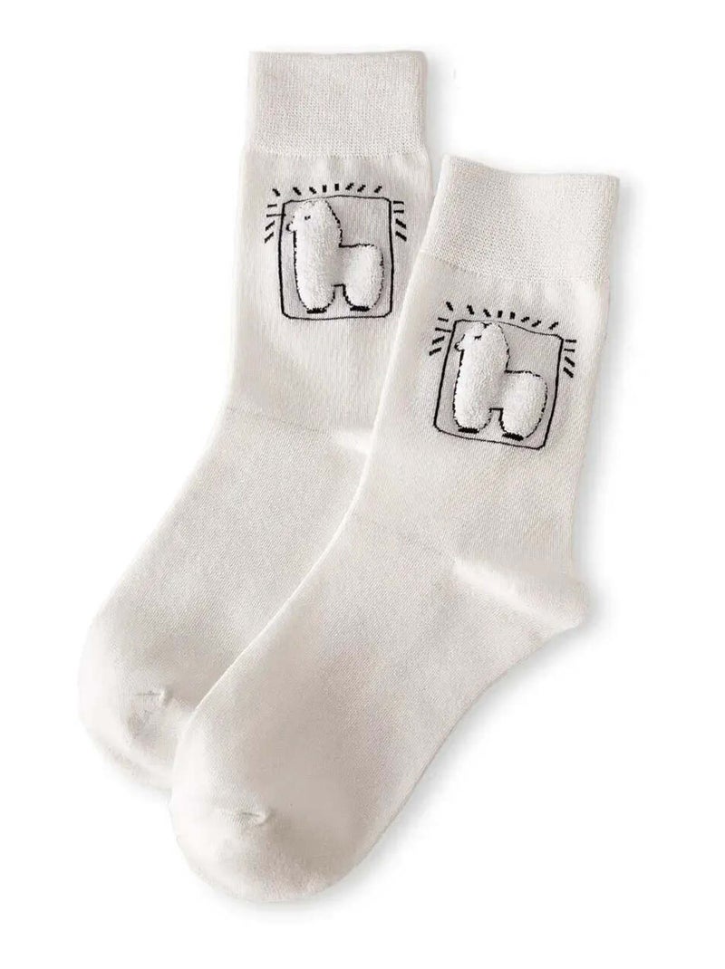 Chaussettes Lama Longue  | Titeschaussettes Blanc - Kiabi