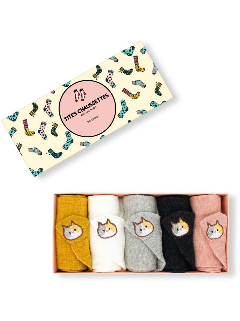Chaussettes Languette Chat (Lot x5)  | Titeschaussettes Multicolore - Kiabi