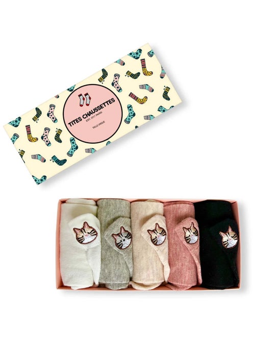 Chaussettes Languette Chat (Lot x5) | Titeschaussettes - Kiabi