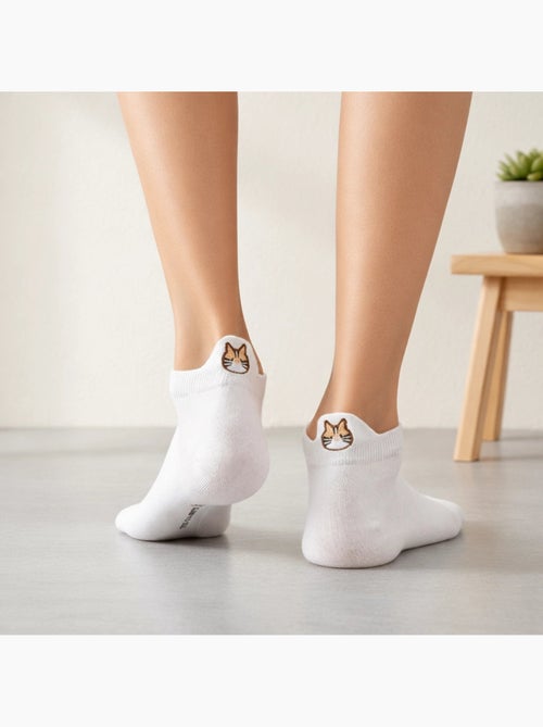 Chaussettes Languette Chat Moustache - Kiabi