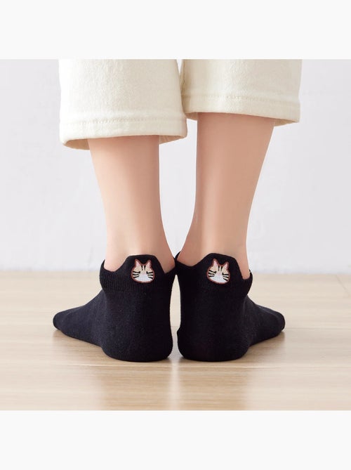 Chaussettes Languette Chat Moustache - Kiabi