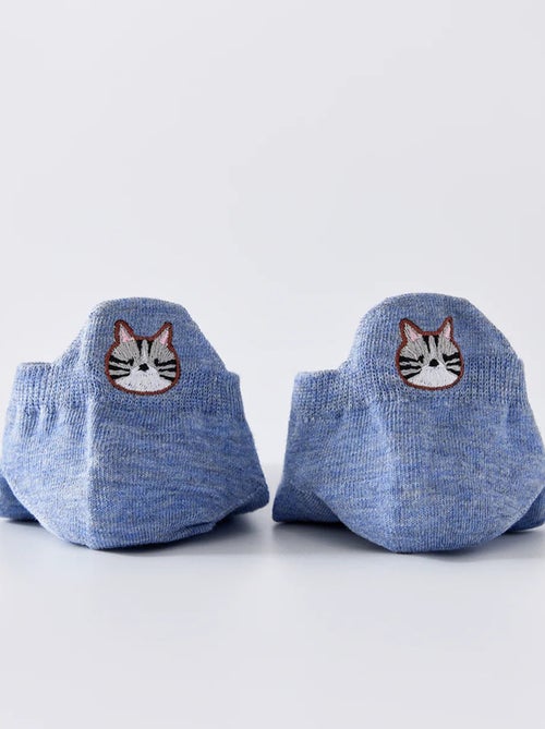 Chaussettes Languette Chat Moustache - Kiabi