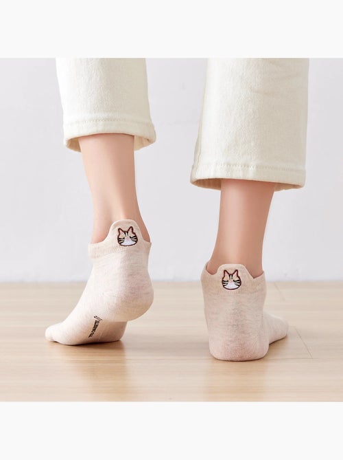 Chaussettes Languette Chat Moustache - Kiabi