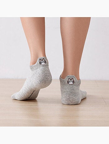 Chaussettes Languette Chat Moustache