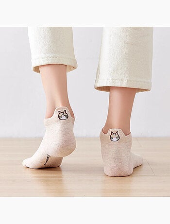 Chaussettes Languette Chat Moustache
