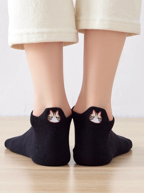 Chaussettes Languette Chat Moustache - Kiabi