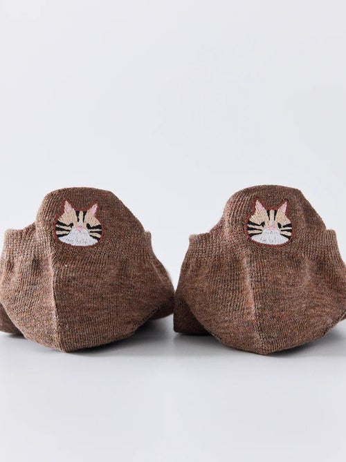 Chaussettes Languette Chat moustaches | Titeschaussettes - Kiabi