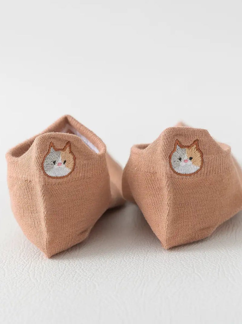 Chaussettes Languette Chat  | Titeschaussettes Marron clair - Kiabi