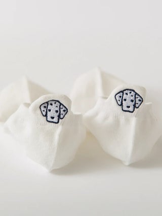 Chaussettes Languette Chien Blanc | Titeschaussettes