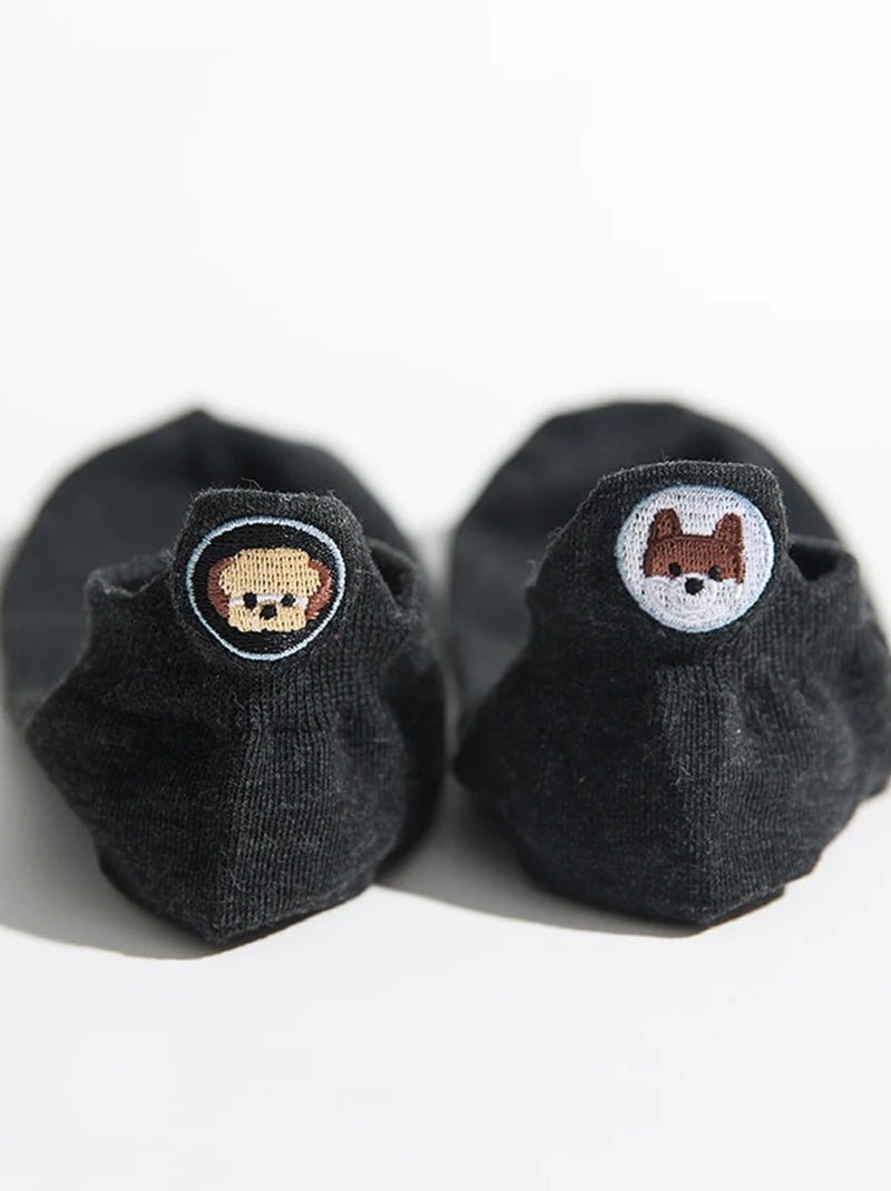 Chaussettes Languette Chien Dépareillé | Titeschaussettes Noir - Kiabi