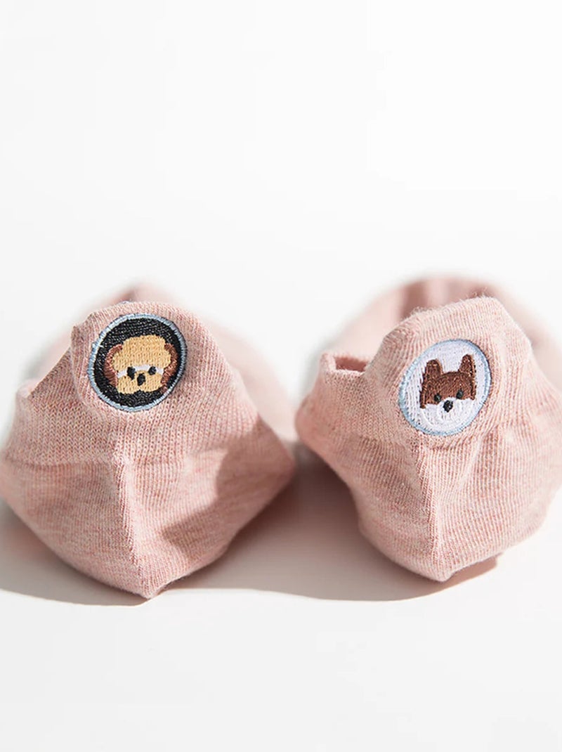 Chaussettes Languette Chien Dépareillé | Titeschaussettes Rose - Kiabi