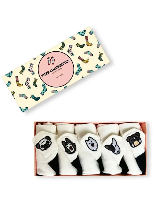 Chaussettes Languette Chien (Lot x5) | Titeschaussettes - Kiabi