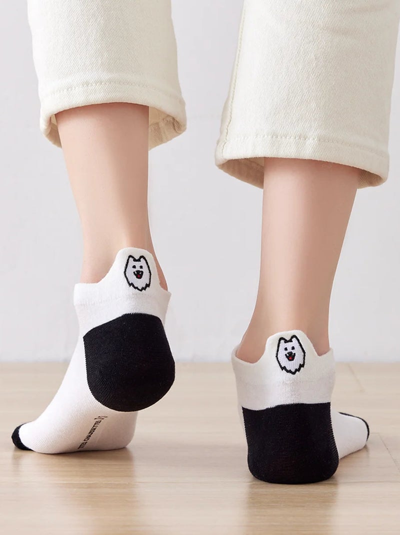Chaussettes Languette Chien | Titeschaussettes Blanc Noir Blanc - Kiabi