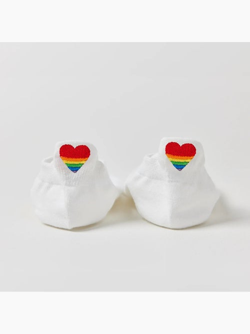 Chaussettes Languette Coeur Arc-en-Ciel - Kiabi