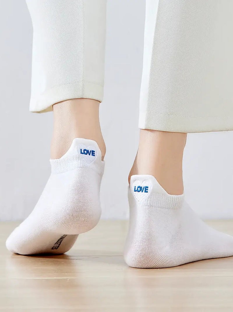 Chaussettes Languette Coeur Arc-en-Ciel | Titeschaussettes Blanc - Kiabi