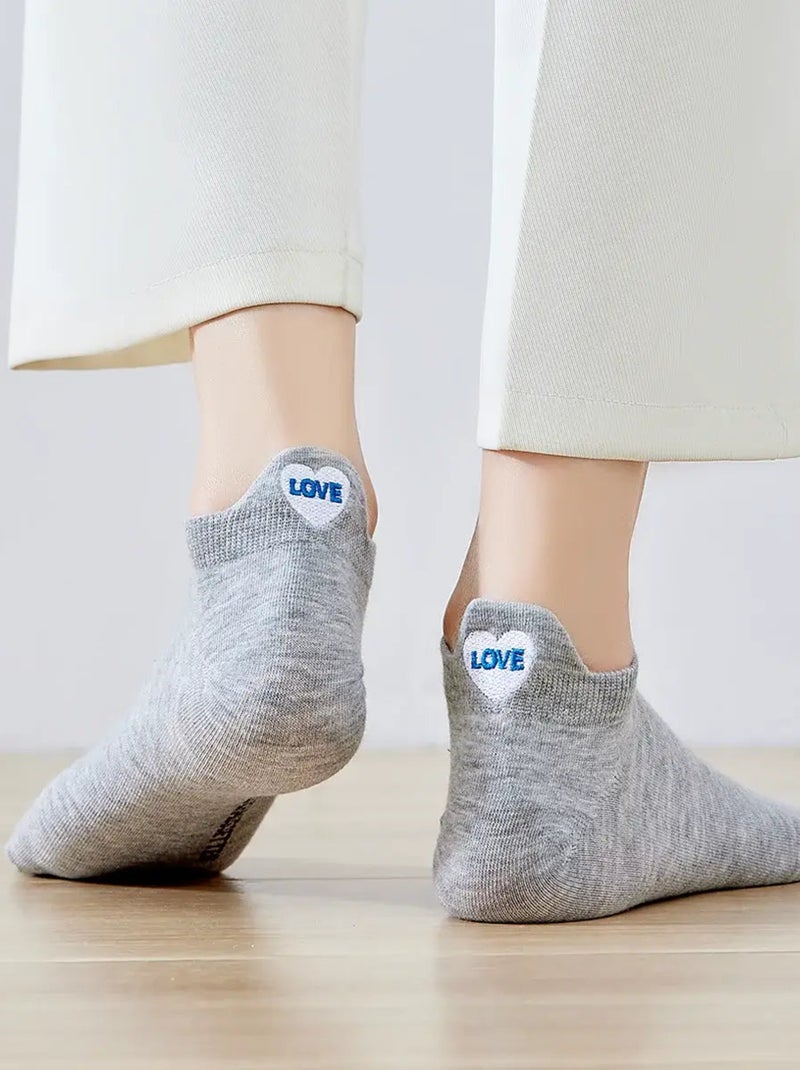 Chaussettes Languette Coeur Arc-en-Ciel | Titeschaussettes Gris - Kiabi
