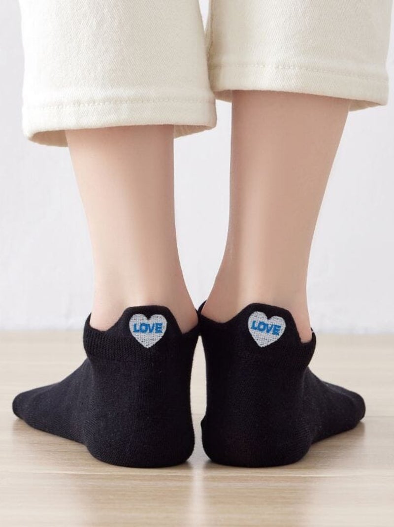 Chaussettes Languette Coeur Arc-en-Ciel | Titeschaussettes Noir - Kiabi