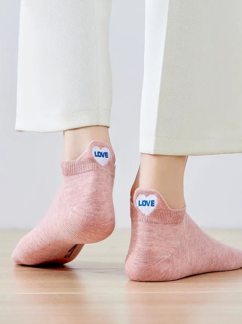 Chaussettes Languette Coeur Arc-en-Ciel | Titeschaussettes Rose - Kiabi