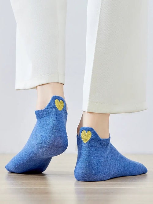 Chaussettes Languette Coeur Doré  | Titeschaussettes - Kiabi