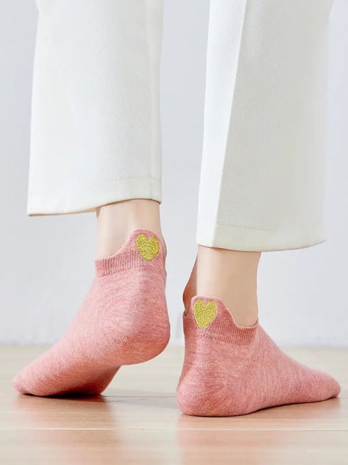 Chaussettes Languette Coeur Doré  | Titeschaussettes - Kiabi