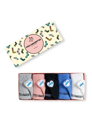 Chaussettes Languette Coeur Love (Lot x5) | Titeschaussettes