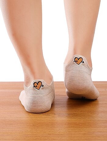 Chaussettes Languette Coeur Message