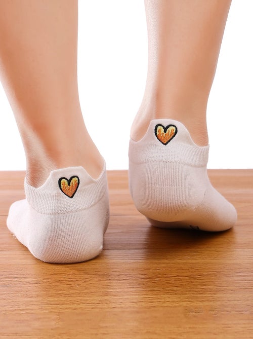 Chaussettes Languette Coeur Message - Kiabi