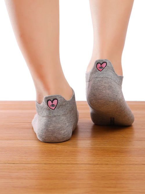 Chaussettes Languette Coeur Message - Kiabi