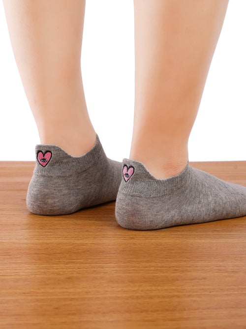 Chaussettes Languette Coeur Message - Kiabi