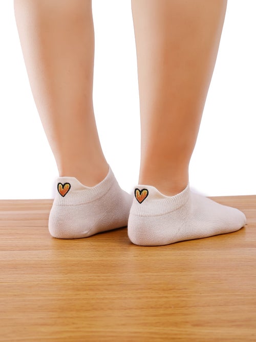 Chaussettes Languette Coeur Message - Kiabi