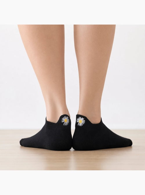 Chaussettes Languette Fleur - Kiabi