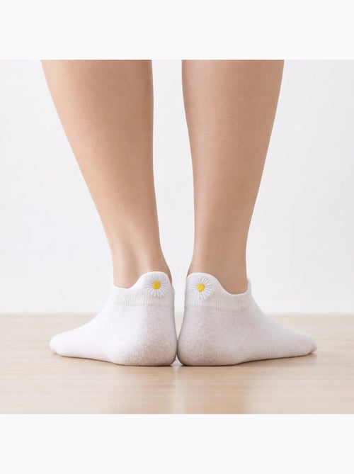 Chaussettes Languette Fleur - Kiabi