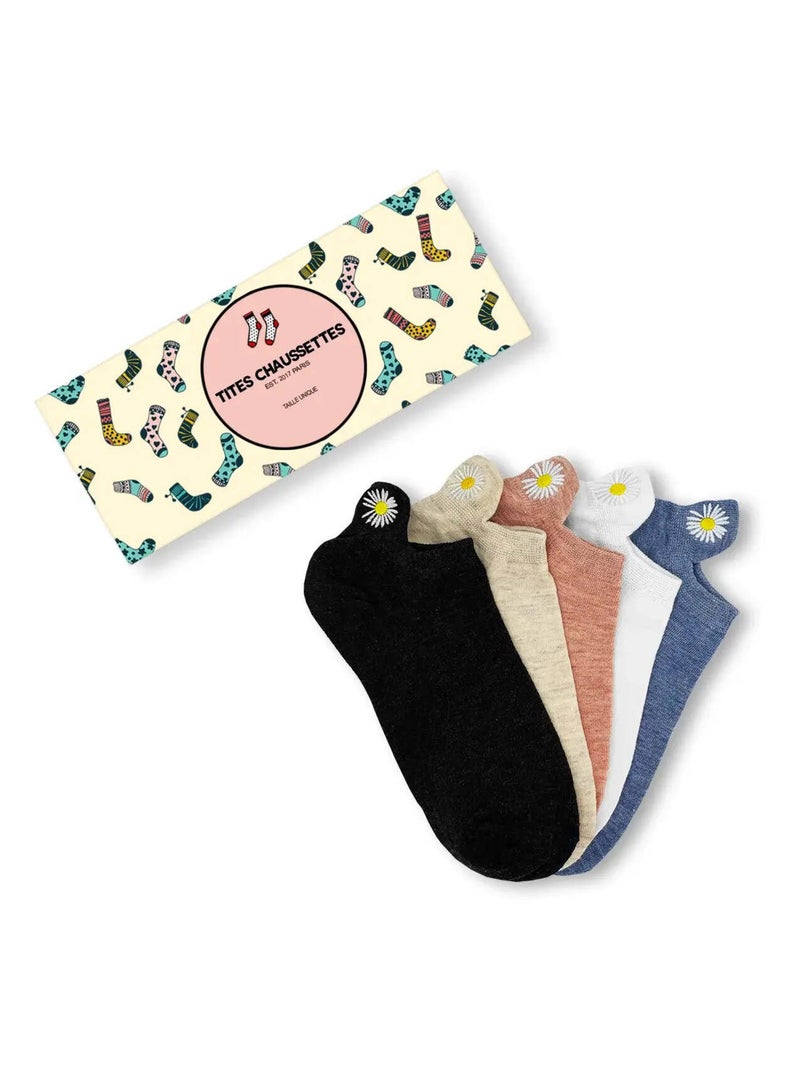 Chaussettes Languette Fleur (Lot x5) | Titeschaussettes Multicolore - Kiabi