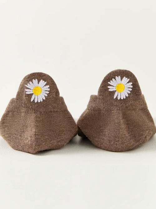 Chaussettes Languette Fleur - Kiabi