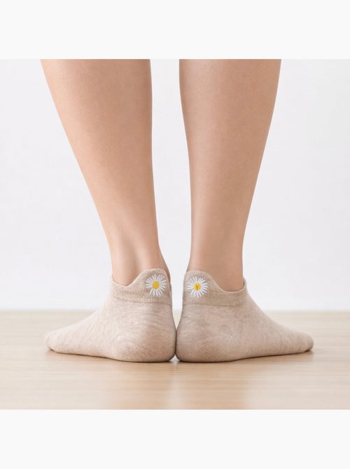 Chaussettes Languette Fleur - Kiabi