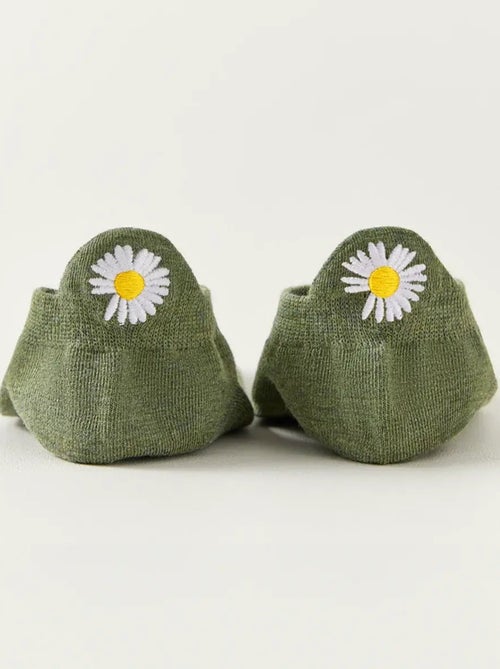 Chaussettes Languette Fleur - Kiabi