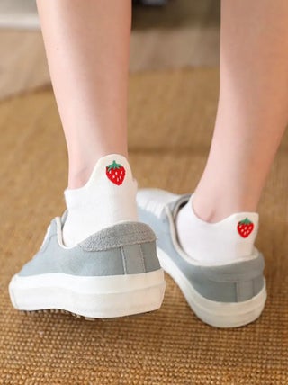 Chaussettes Languette Fraise | Titeschaussettes