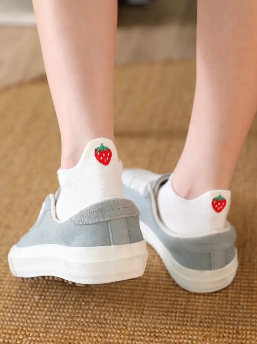 Chaussettes Languette Fraise | Titeschaussettes - Kiabi