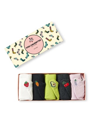 Chaussettes Languette fruits et légumes (Lot x5) | Titeschaussettes