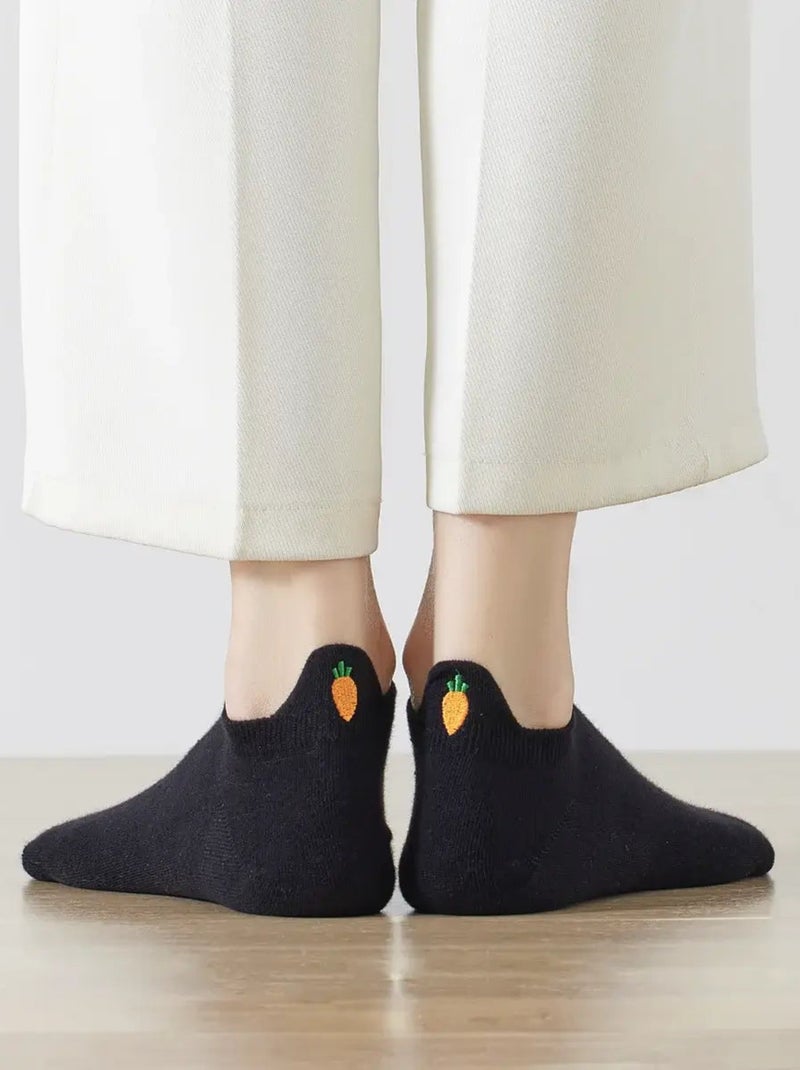 Chaussettes Languette fruits et légumes | Titeschaussettes Noir - Kiabi
