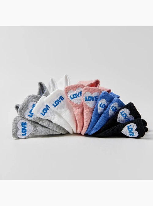 Chaussettes Languette Love - Kiabi