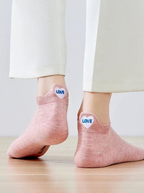 Chaussettes Languette Love - Kiabi