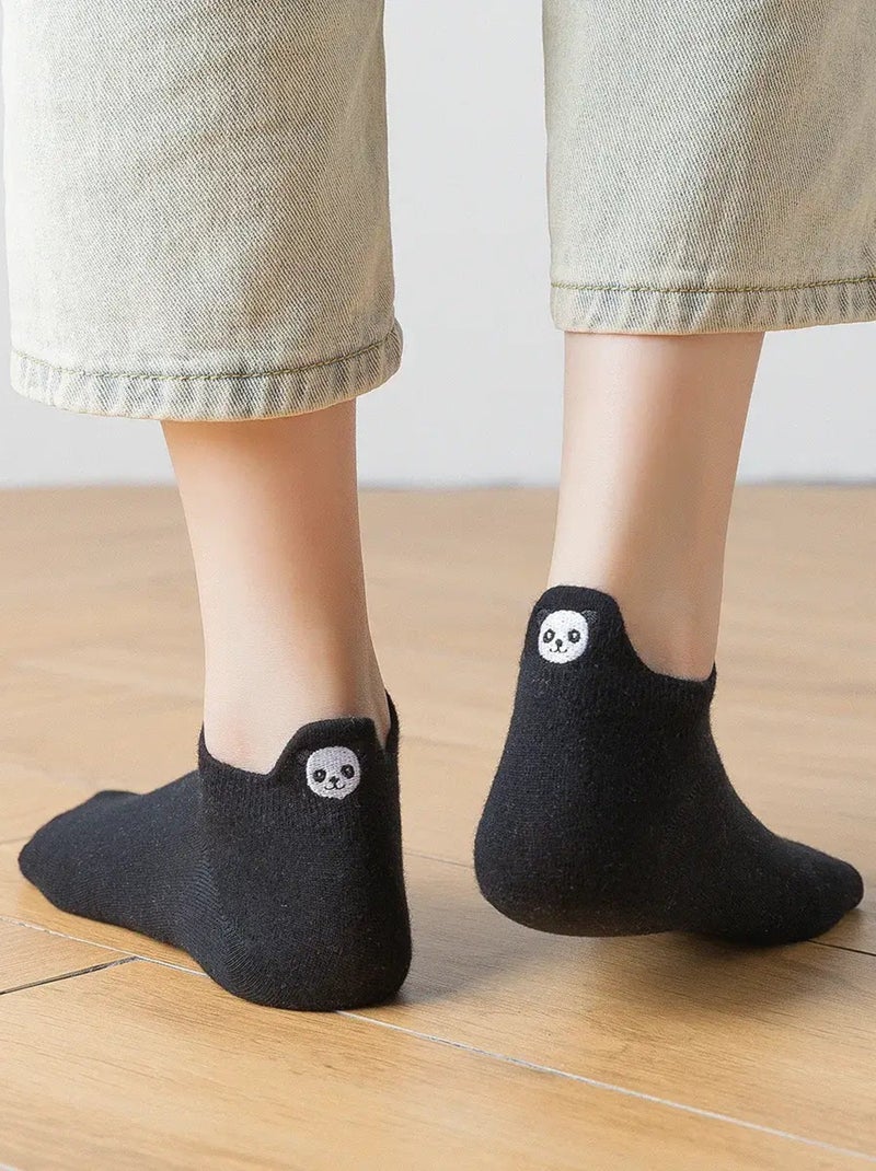 Chaussettes Languette Panda | Titeschaussettes Noir - Kiabi