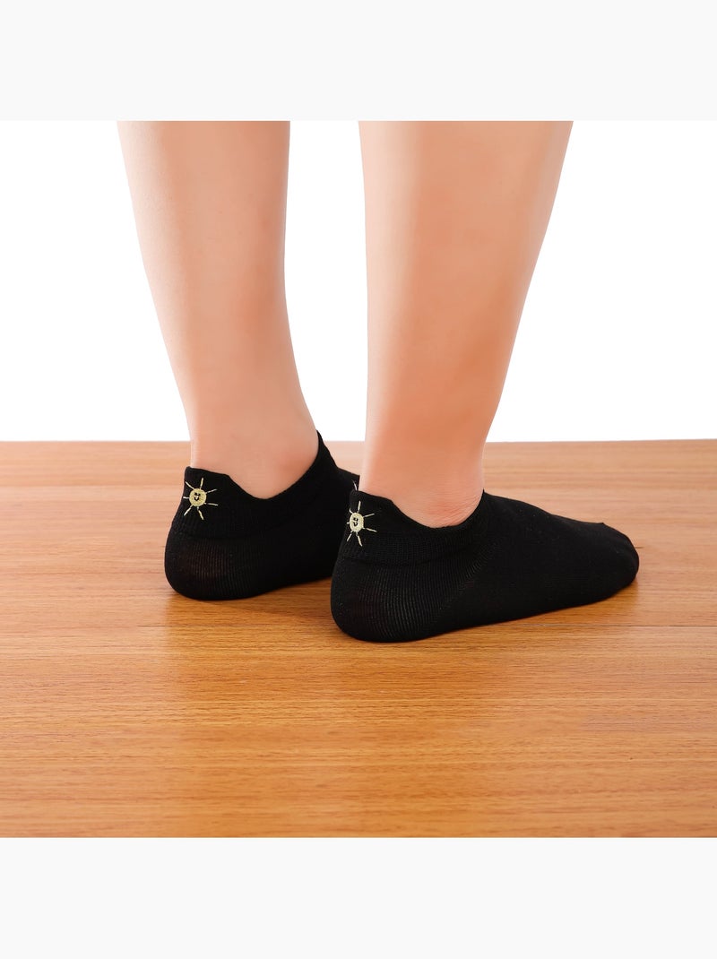 Chaussettes Languette Printemps Noir - Kiabi