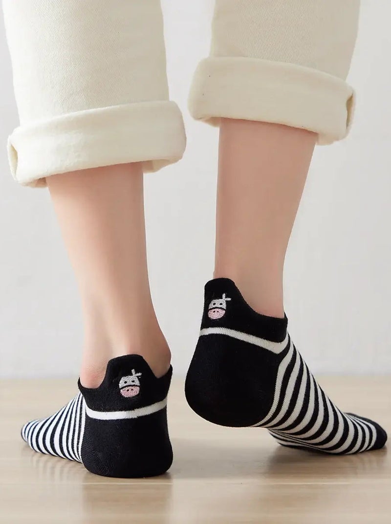 Chaussettes Languette Vache | Titeschaussettes Blanc Noir - Kiabi
