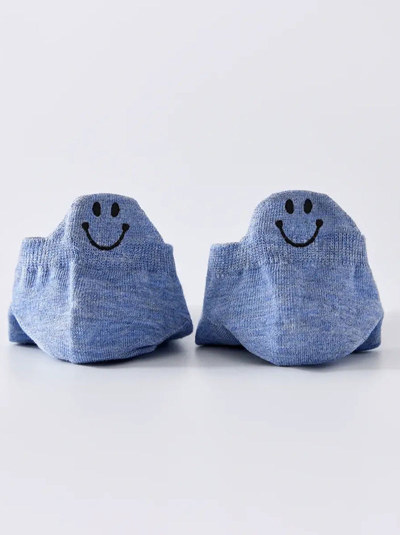 Chaussettes Languettes happy | Titeschaussettes Bleu - Kiabi